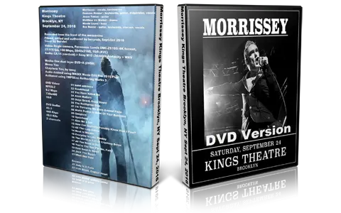 Artwork Cover of Morrissey 2016-09-24 DVD Brooklyn Audience