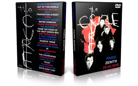 Artwork Cover of The Cure 2000-04-25 DVD Florence Audience