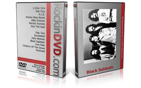 Artwork Cover of Black Sabbath 1999-01-12 DVD Seattle Audience