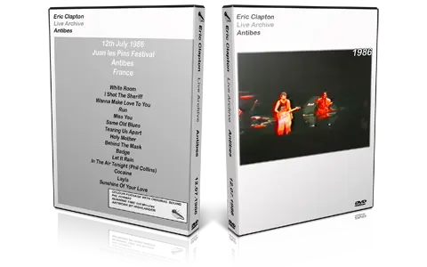Artwork Cover of Eric Clapton 1986-07-12 DVD Antibes Audience