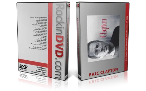 Artwork Cover of Eric Clapton 2003-11-17 DVD Osaka Audience