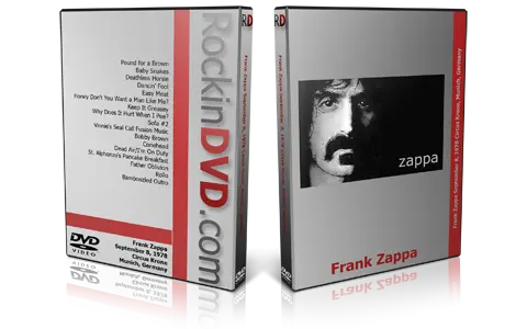 Artwork Cover of Frank Zappa 1978-09-08 DVD Munich Proshot