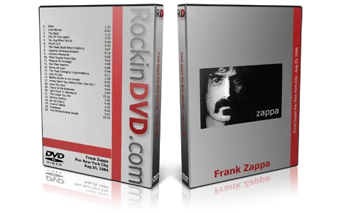Artwork Cover of Frank Zappa 1984-08-25 DVD New York City Audience