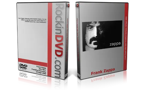 Artwork Cover of Frank Zappa 1992-09-16 DVD Frankfurt Proshot