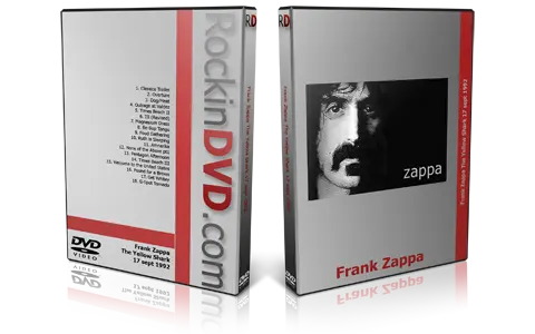 Artwork Cover of Frank Zappa 1992-09-17 DVD Frankfurt Proshot