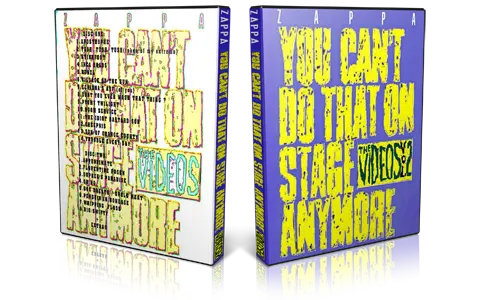 Artwork Cover of Frank Zappa Compilation DVD You Cant Do That On Stage Anymore Vol2 Proshot