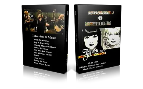 Artwork Cover of Heart 1994-03-18 DVD Whister Proshot