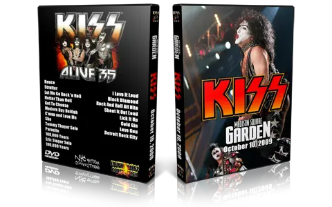 Artwork Cover of KISS 2009-10-10 DVD New York City Audience