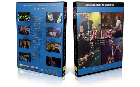 Artwork Cover of Metallica 2000-07-04 DVD Baltimore Proshot