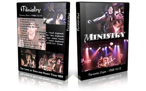 Artwork Cover of Ministry 1988-12-12 DVD Toronto Audience