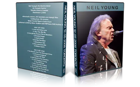 Artwork Cover of Neil Young 2008-12-05 DVD Toronto Audience