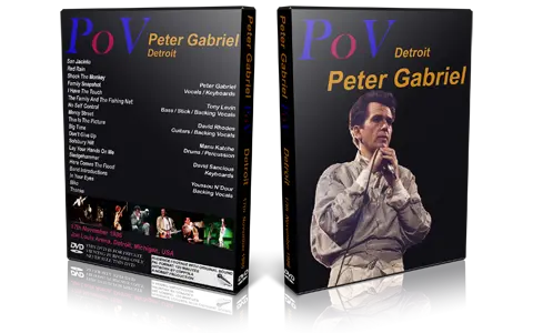 Artwork Cover of Peter Gabriel 1986-11-17 DVD Detroit Audience