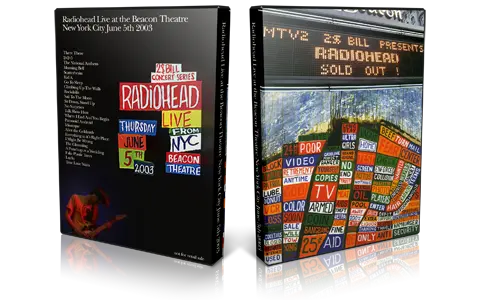 Artwork Cover of Radiohead 2003-06-05 DVD New York City Proshot