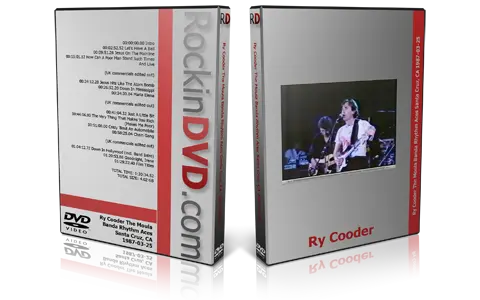Artwork Cover of Ry Cooder 1987-03-25 DVD Santa Cruz Proshot