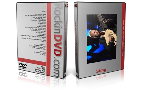 Artwork Cover of Sting 2000-10-26 DVD Tokyo Proshot