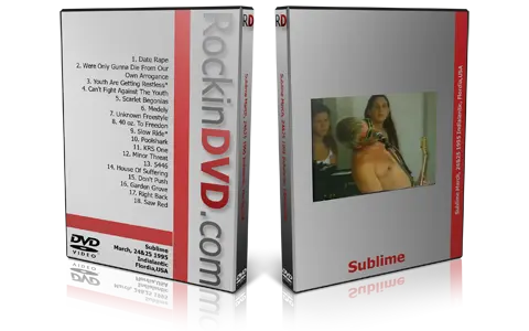Artwork Cover of Sublime 1995-03-24 DVD Flordia Proshot