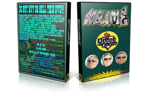 Artwork Cover of Sublime 1996-04-05 DVD Los Angeles Audience