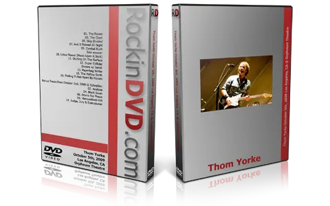 Artwork Cover of Thom Yorke 2009-10-05 DVD Los Angeles Audience