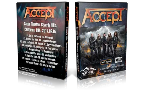 Artwork Cover of Accept 2017-09-07 DVD Beverly Hills Audience