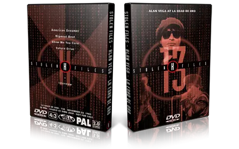 Artwork Cover of Alan Vega 1983-10-24 DVD Madrid Proshot