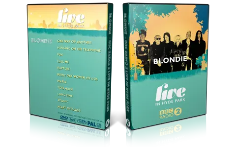 Artwork Cover of Blondie 2017-09-10 DVD Hyde Park Proshot