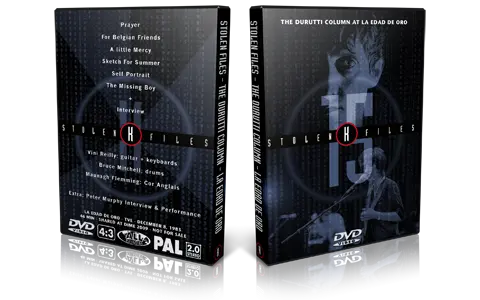Artwork Cover of Durutti Column 1983-12-08 DVD Madrid Proshot