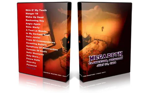 Artwork Cover of Megadeth 1995-07-21 DVD Clarkston Proshot