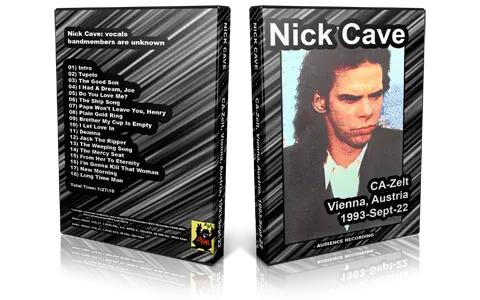 Artwork Cover of Nick Cave 1993-09-22 DVD Vienna Audience