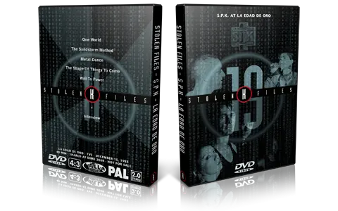 Artwork Cover of SPK 1983-12-15 DVD Madrid Proshot