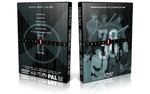 Artwork Cover of Spandau Ballet 1981-07-12 DVD Madrid Proshot
