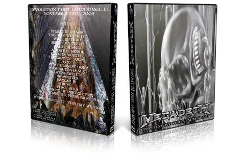 Artwork Cover of Megadeth 2009-11-25 DVD Fort Lauderdale Audience