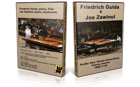 Artwork Cover of Friedrich Gulda and Joe Zawinul 1986-11-26 DVD Vienna Proshot