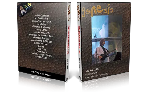 Artwork Cover of Genesis 1992-07-03 DVD Parkstadion Audience