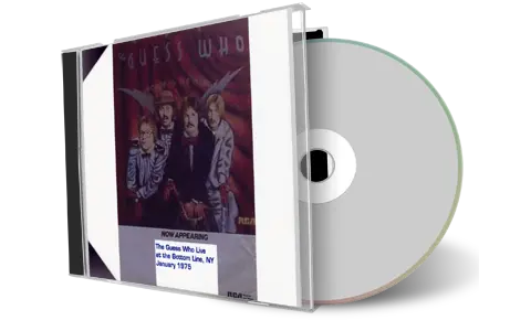Artwork Cover of Guess Who 1975-01-06 CD New York City Soundboard