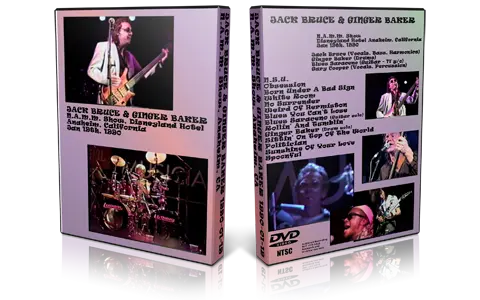 Artwork Cover of Jack Bruce and Ginger Baker 1990-01-19 DVD Anaheim Audience