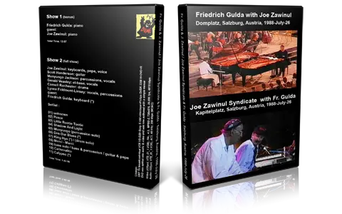 Artwork Cover of Joe Zawinul 1988-07-26 DVD Salzburg Proshot