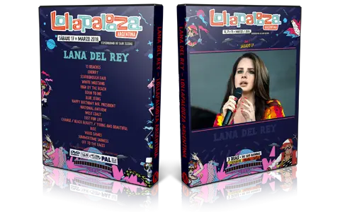 Artwork Cover of Lana Del Rey 2018-03-17 DVD Lollapalooza Argentina Proshot