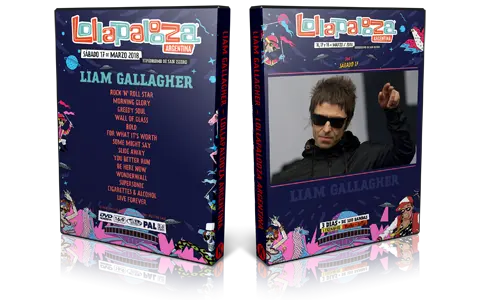 Artwork Cover of Liam Gallagher 2018-03-17 DVD Lollapalooza Argentina Proshot