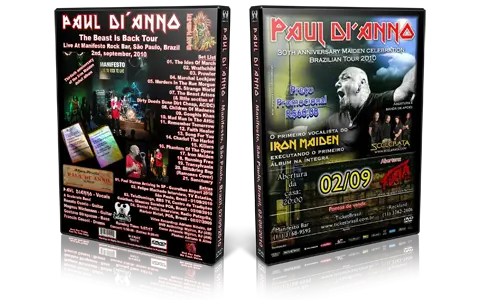 Artwork Cover of Paul DiAnno 2010-09-02 DVD Sao Paulo Audience