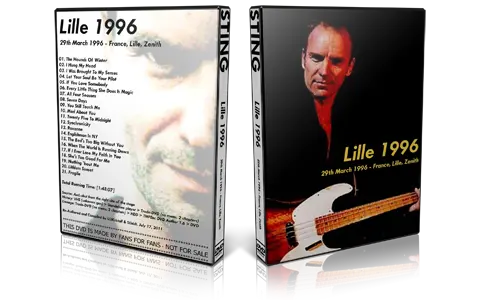 Artwork Cover of Sting 1996-03-29 DVD Lille Audience