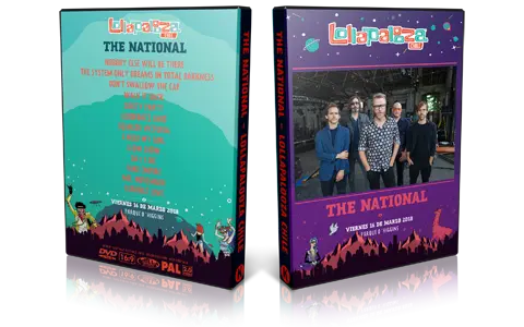 Artwork Cover of The National 2018-03-16 DVD Lollapalooza Chile Proshot