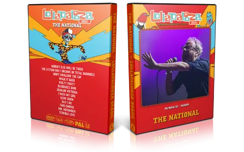 Artwork Cover of The National 2018-03-24 DVD Lollapalooza Brazil Proshot