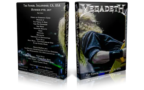 Artwork Cover of Megadeth 2017-10-07 DVD Inglewood Audience