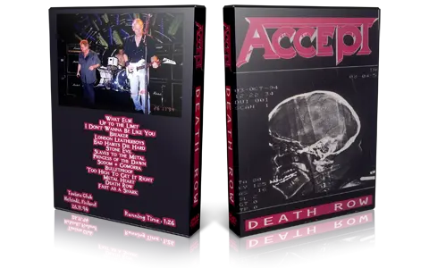 Artwork Cover of Accept 1994-11-26 DVD Helsinki Audience