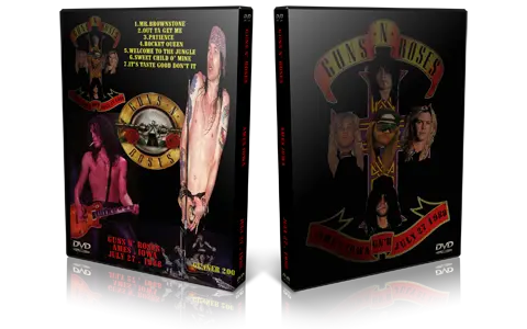 Artwork Cover of Guns N Roses 1988-07-27 DVD Ames Audience