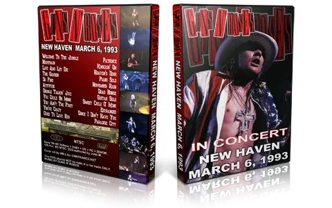 Artwork Cover of Guns N Roses 1993-03-06 DVD New Haven Audience