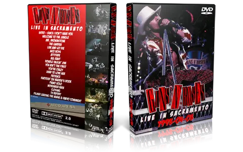 Artwork Cover of Guns N Roses 1993-04-03 DVD Sacramento Audience