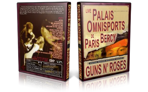 Artwork Cover of Guns N Roses 1993-07-13 DVD Paris Audience