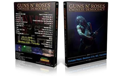 Artwork Cover of Guns N Roses 2006-11-18 DVD Quebec City Audience