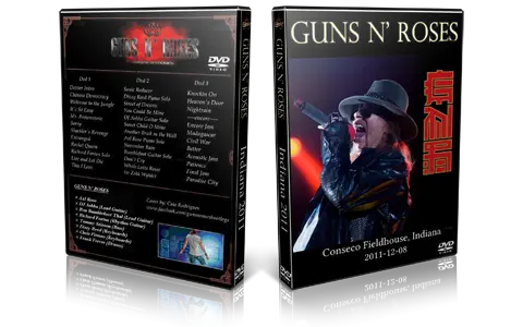 Artwork Cover of Guns N Roses 2011-12-08 DVD Indianapolis Audience